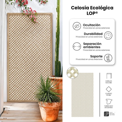 Pack Instalación Celosía Lop + 3 Perfiles + Kit Escuadras Marfil 1x2 M_5