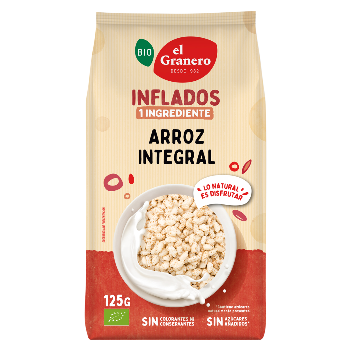 Arroz Integral Hinchado Bio El Granero, 125 g