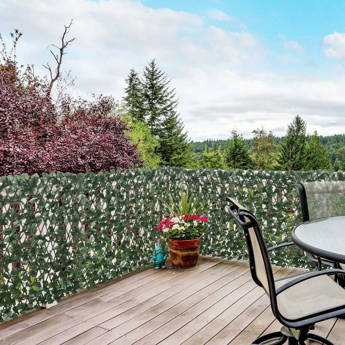 Artificial En Rollo Outsunny Tela Poliéster, Mimbre Verde 295x70x2 Cm_1