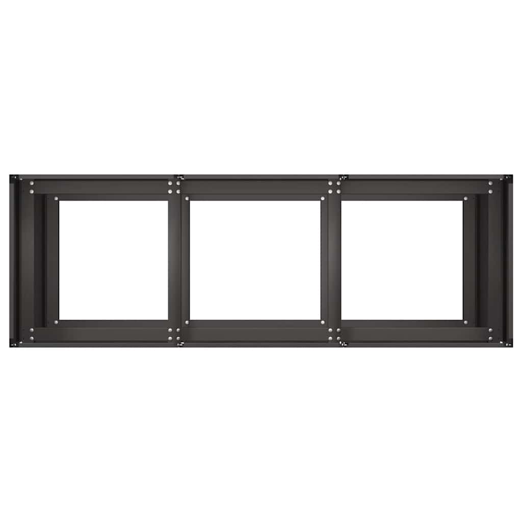 Jardinera De Acero Laminado En Frío Negro 120x40x80 Cm_4