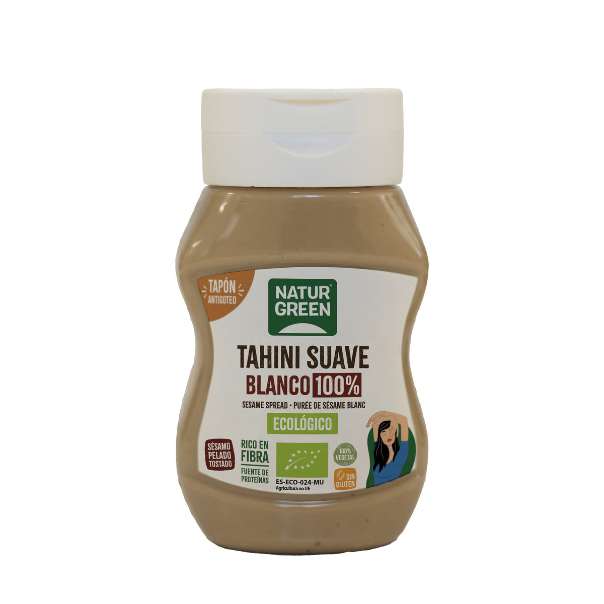 Tahini Suave Blanco Antigoteo Bio NaturGreen 270 g