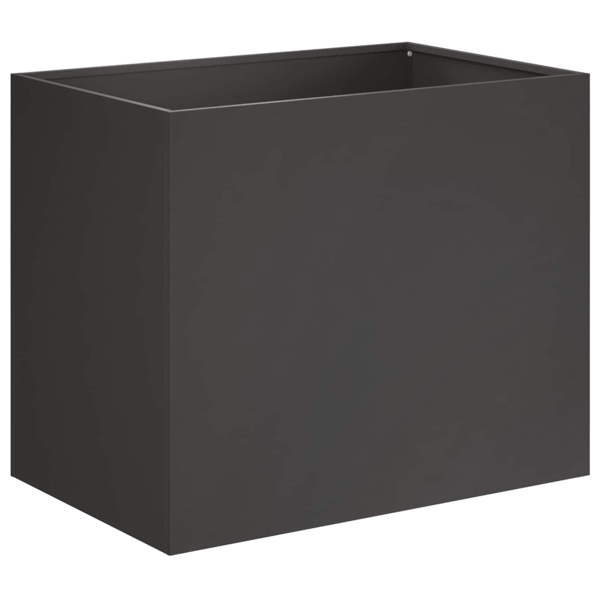 Macetero De Jardín Negro 60 X 40 X 50 Cm Acero Laminado En Frío_0