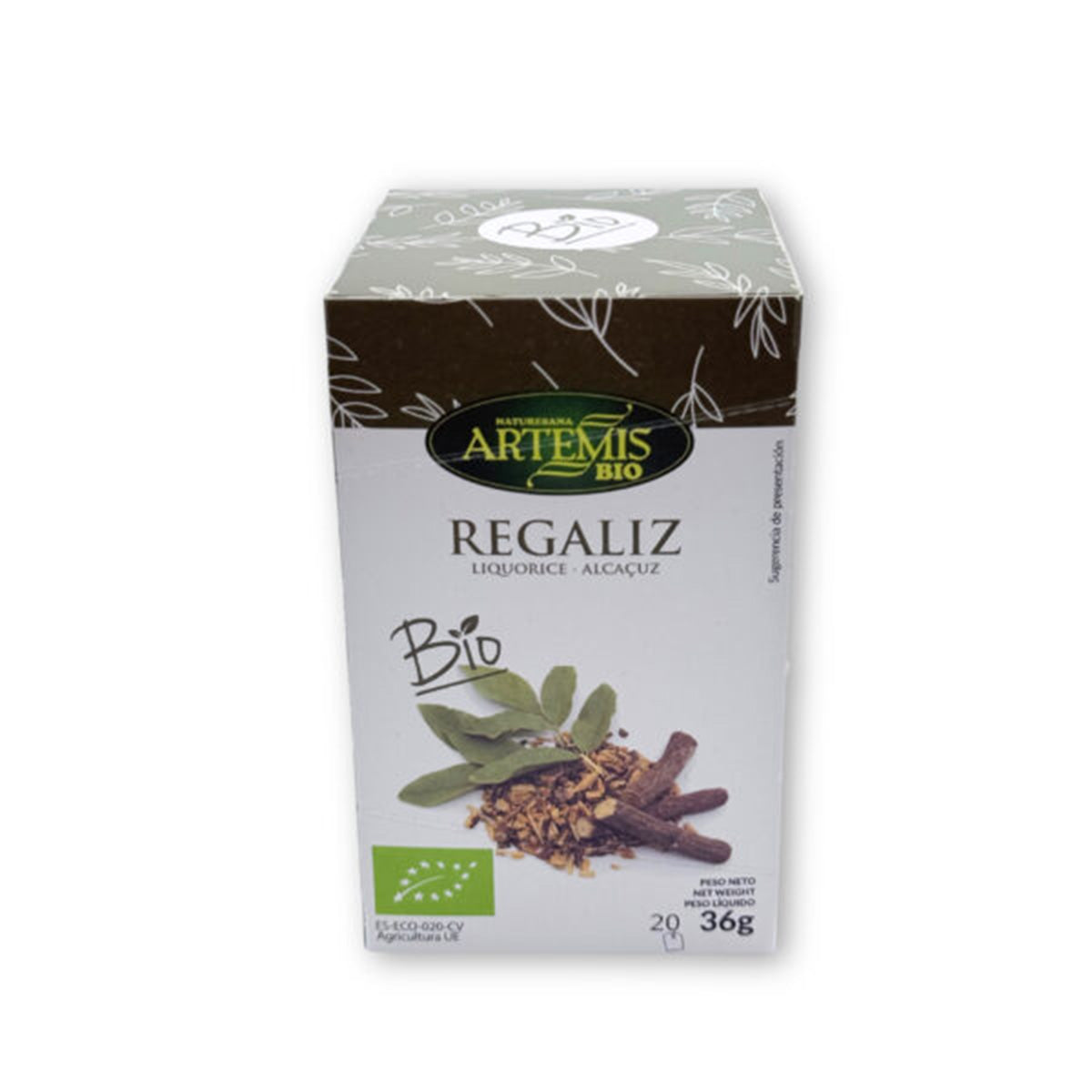 Infusión Regaliz ECO Artemis BIO 20 bolsitas 36g