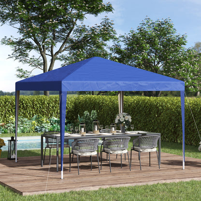 Outsunny Carpa Plegable 3x3 M Con Altura Ajustable Y Bolsa De Transporte Azul_1