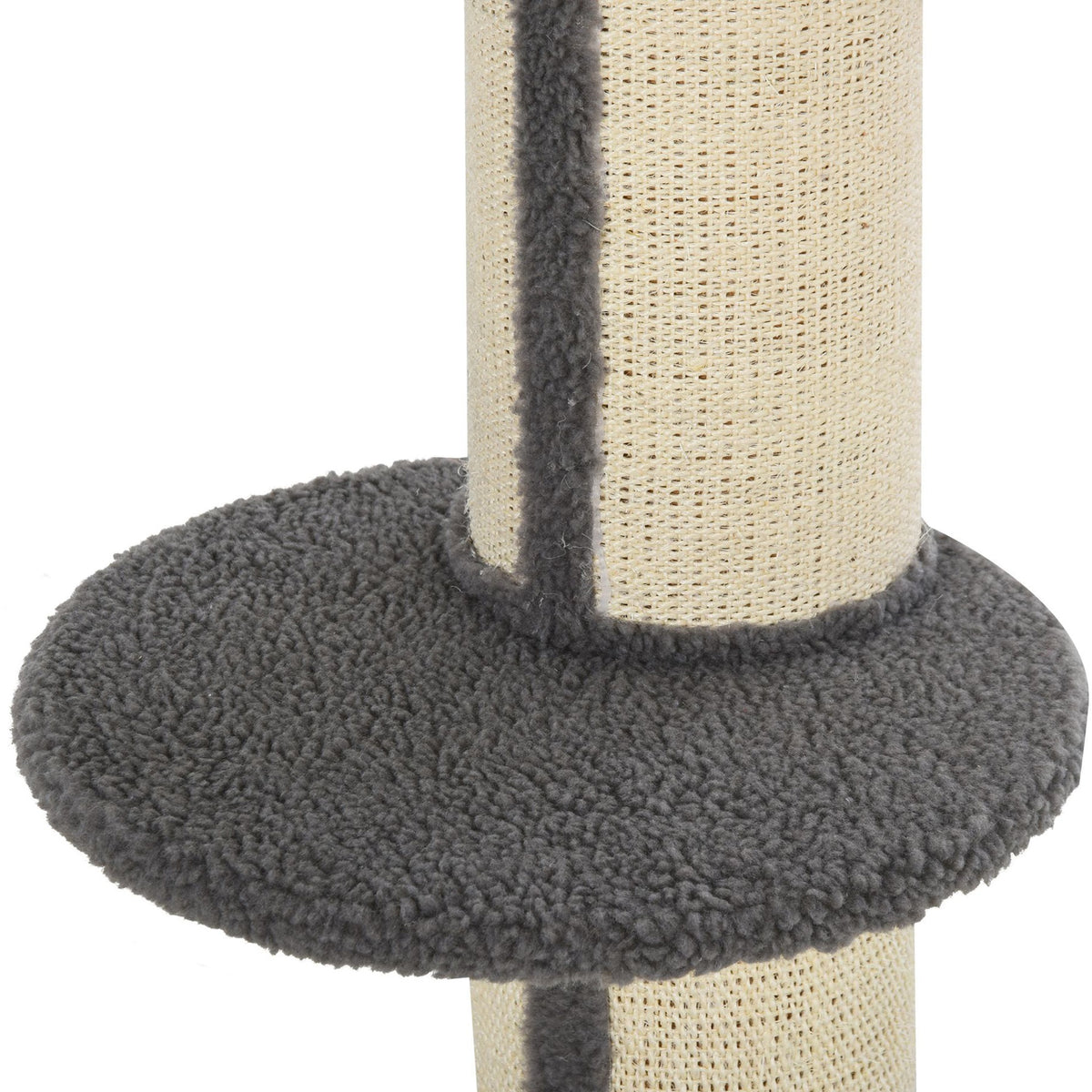 Pawhut Árbol Rascador Para Gatos Altura 91 Cm De 3 Niveles 45x45x91cm Gris_4