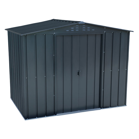 Duramax - Caseta Jardín - Top Titan 8x6 - Metal - Color Gris Antracita_0