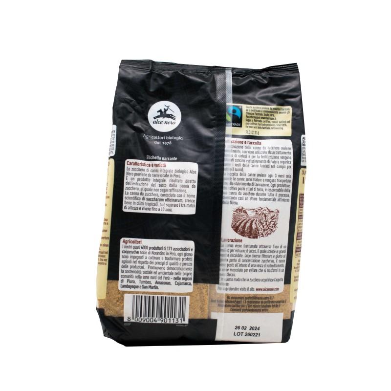Azúcar moreno de perú Panela Alce Nero 500g