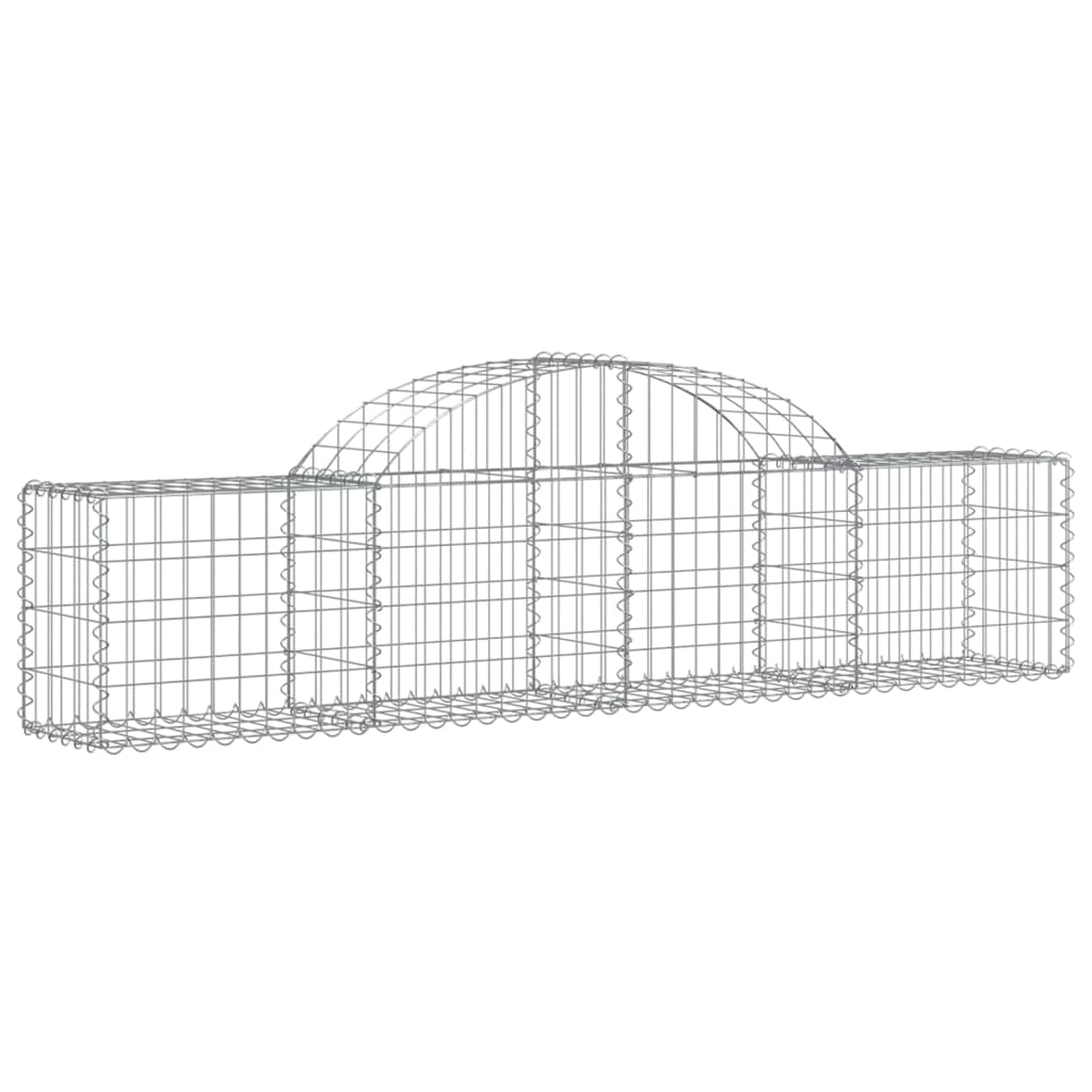 Cestas De Gaviones 9 Uds Forma De Arco Hierro 200x30x40/60 Cm_2