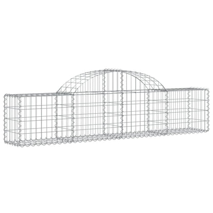Cestas De Gaviones 9 Uds Forma De Arco Hierro 200x30x40/60 Cm_2