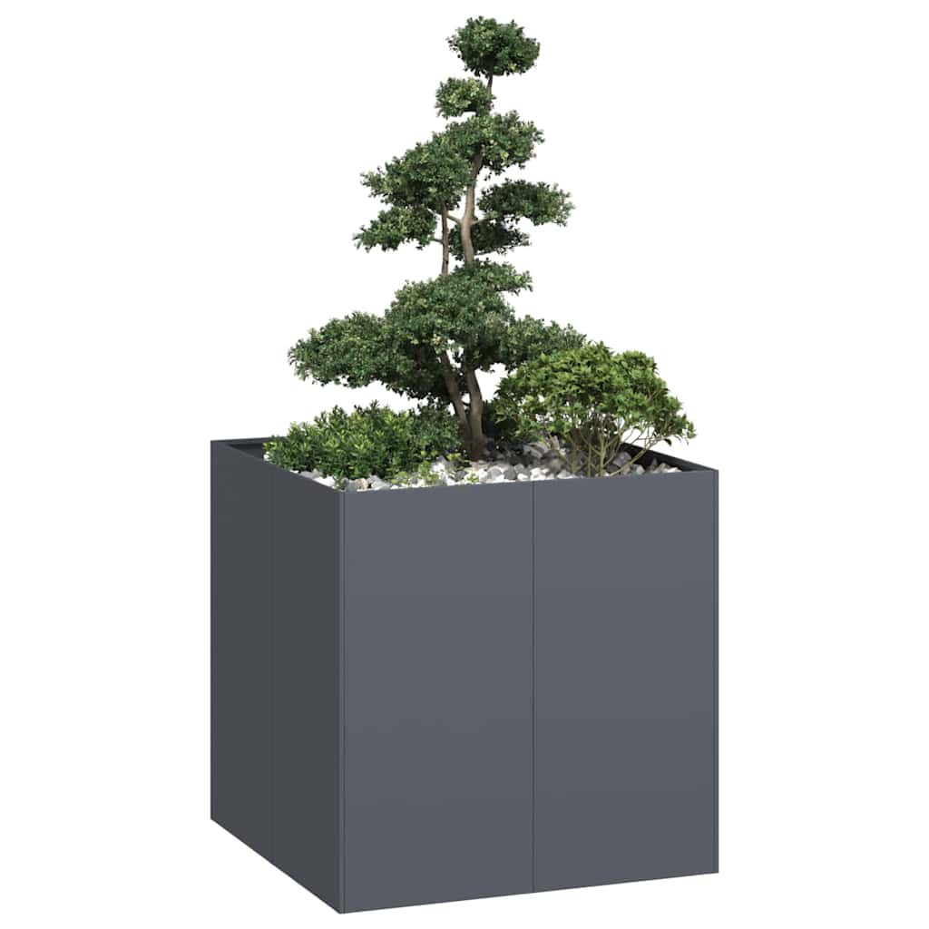 Jardinera Acero Gris Antracita 80x80x80 Cm_1