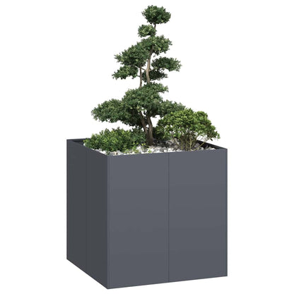 Jardinera Acero Gris Antracita 80x80x80 Cm_1