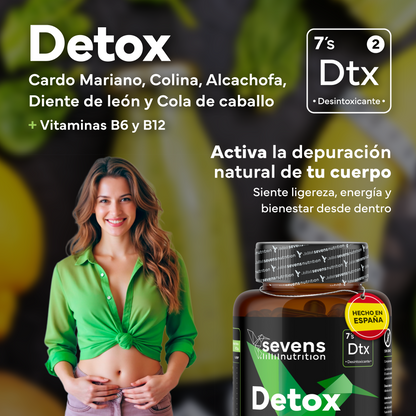 Pack 2x Cardo Mariano Detox Sevens Nutrition. Hígado Sano Y Depuración Natural._1