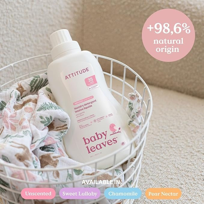 Detergente para ropa néctar de pera Baby Leaves 35 lavados
