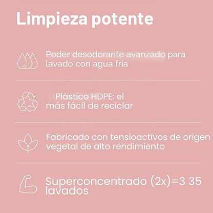 Detergente líquido para pieles sensibles aroma Pera Attitude 1,05 L