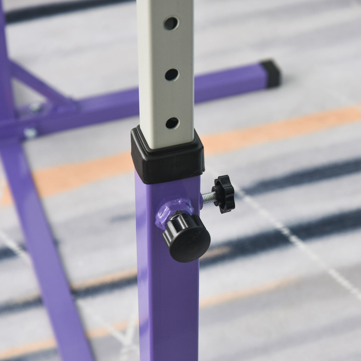 Homcom Barra De Gimnasia Para Niños De +3 Años Con Altura Ajustable 92-150 Cm_3