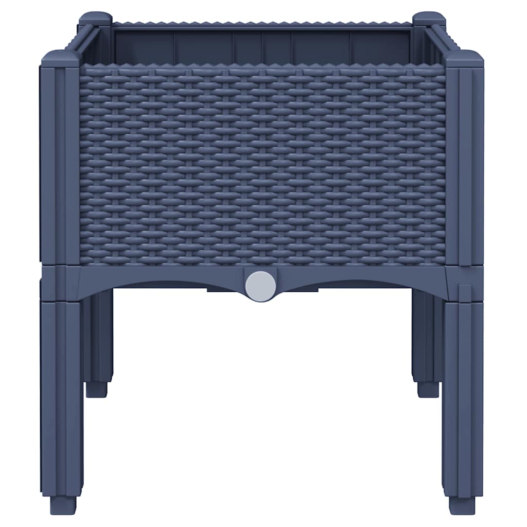 Jardinera Con Patas Pp Azul Gris 40x40x42 Cm_4