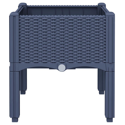 Jardinera Con Patas Pp Azul Gris 40x40x42 Cm_4