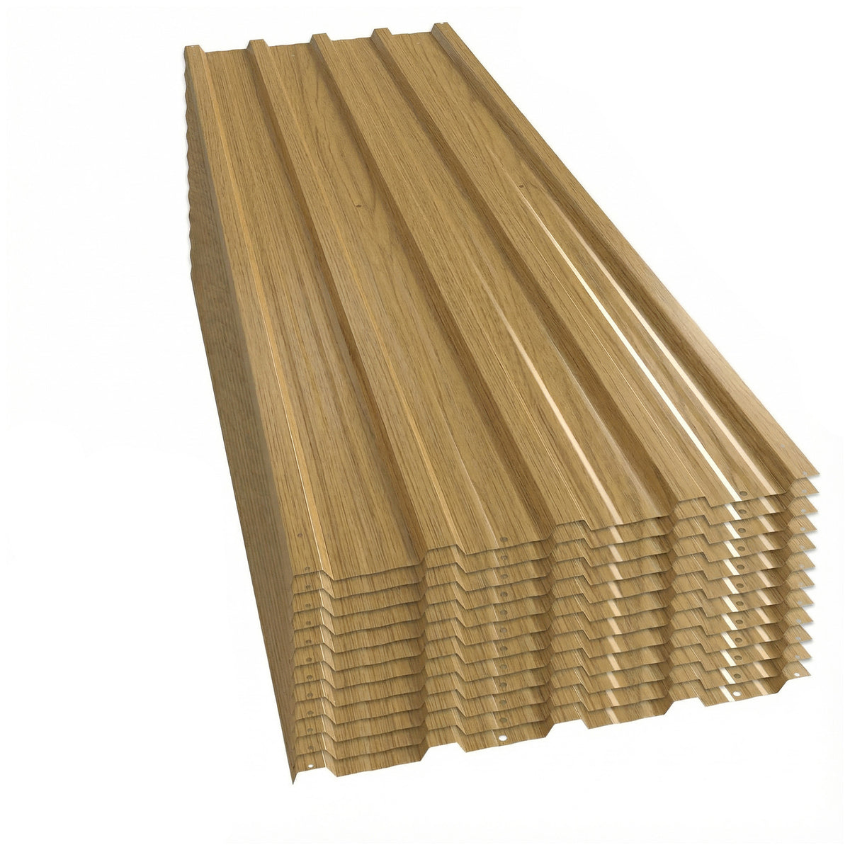 Outsunny Juego De 12 Paneles Para Tejado De Acero Galvanizado 129x45cm Natural_0