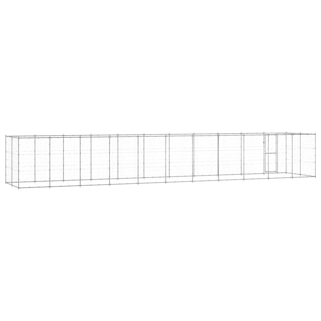 Perrera De Exterior De Acero Galvanizado Con Techo 26,62 M²_5