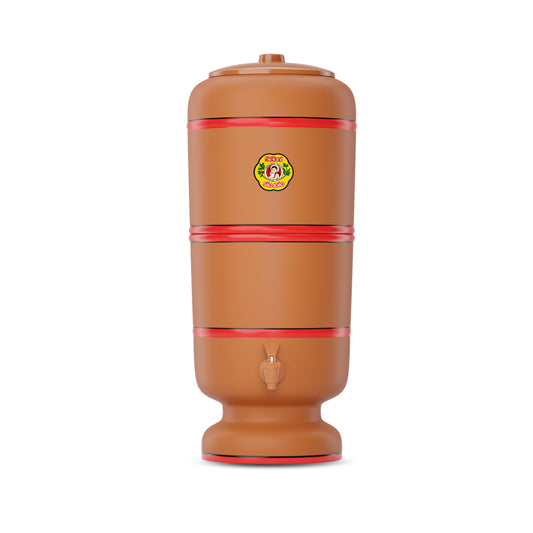 Filtro De Agua Stéfani São João 8l Arcilla Natural – 16 L Total (8 L Filtrados + 8 L Reserva) – 62 Cm Alto X 26 Cm Ø_0