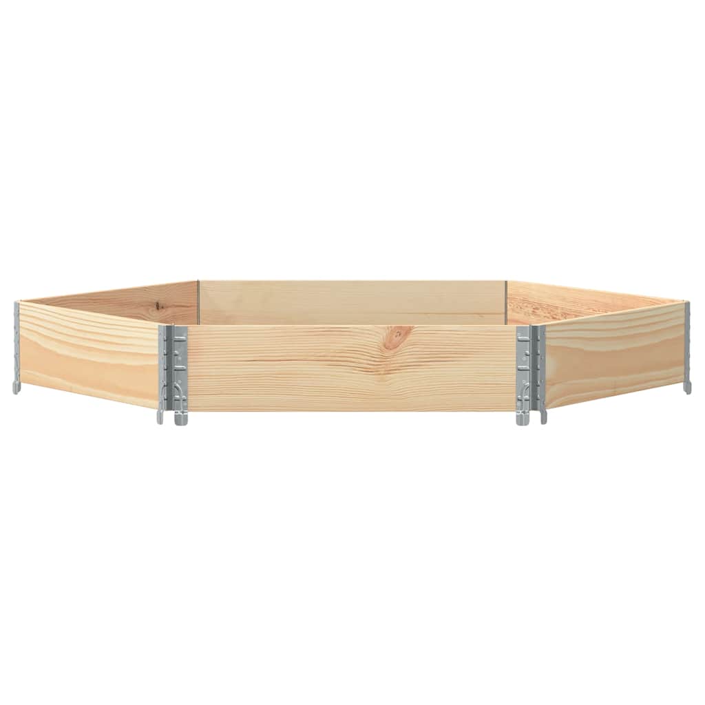 Arriate Elevado Hexagonal Madera Maciza De Pino 160x160 Cm_2
