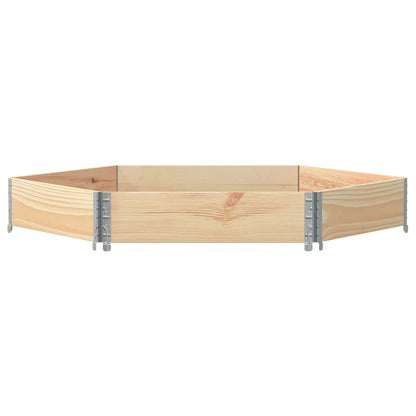 Arriate Elevado Hexagonal Madera Maciza De Pino 160x160 Cm_2