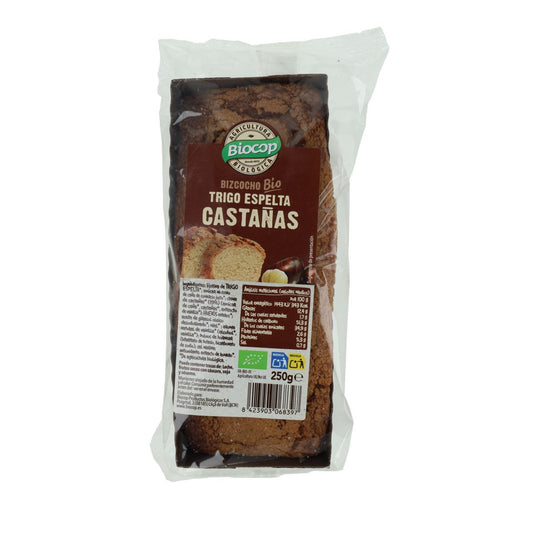 Bizcocho de Castañas y Trigo Espelta BIO Biocop 250 gr