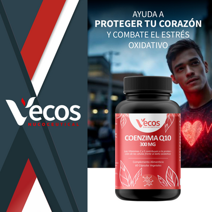 Coenzima Q10 300 Mg Vecos | Rendimiento Físico, Corazon Saludable Y Apoyo Energético_1