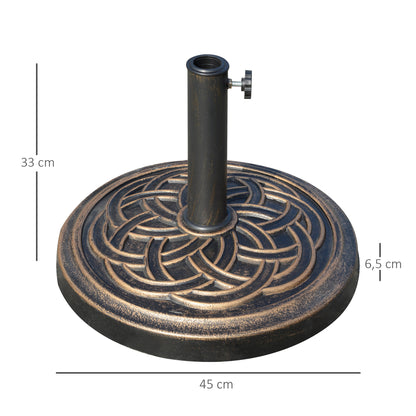 Outsunny Base De Sombrilla De Jardín Peso Neto 12 Kg Apto Para Postes De 38/48mm_2