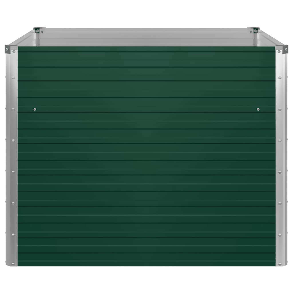 Jardinera Elevada De Acero Galvanizado Verde 100x100x77 Cm_5