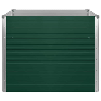 Jardinera Elevada De Acero Galvanizado Verde 100x100x77 Cm_5