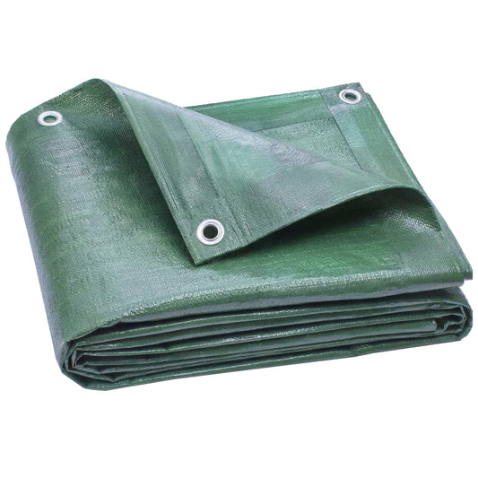 Outsunny Lona Impermeable Exterior 4x6 M Pe Resistente A Rasgaduras 90 G/m²_0
