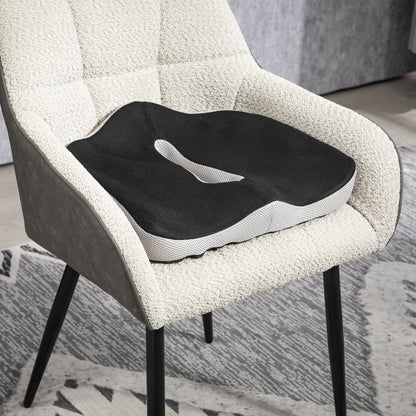 Homcom Cojín De Asiento De Espuma Viscoelástica Con Base Antideslizante Negro_3