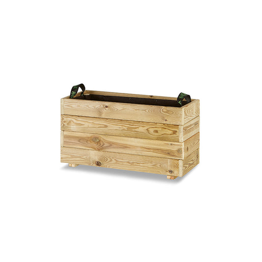 Jardinera Rectangular De Madera Tratada Para Exterior Ghio Hortalia 70x30x40 Cm_0