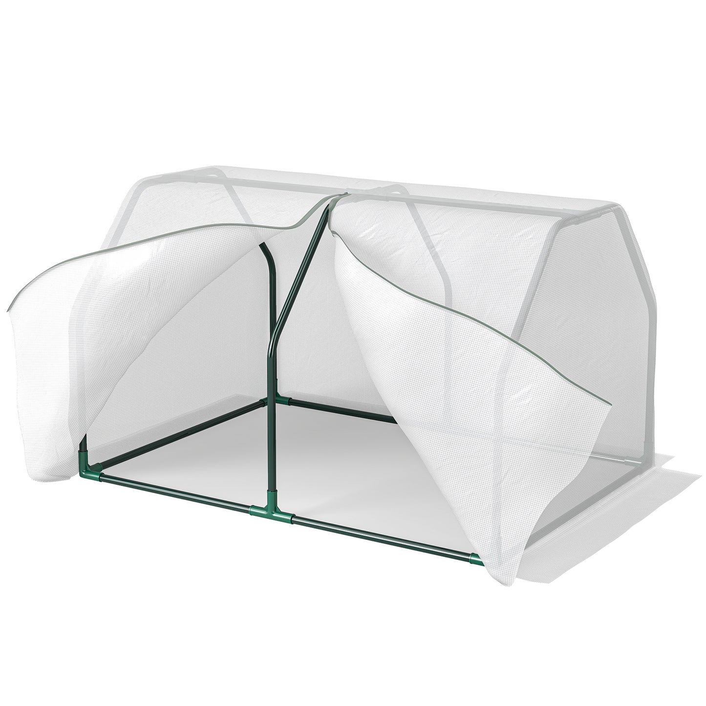Outsunny Invernadero De Terraza 100x70x60cm Con Cremallera Para Cultivos Plantas_0