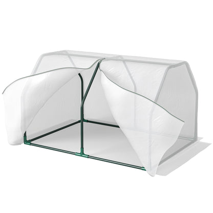 Outsunny Invernadero De Terraza 100x70x60cm Con Cremallera Para Cultivos Plantas_0