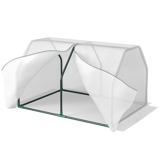 Outsunny Invernadero De Terraza 100x70x60cm Con Cremallera Para Cultivos Plantas_0