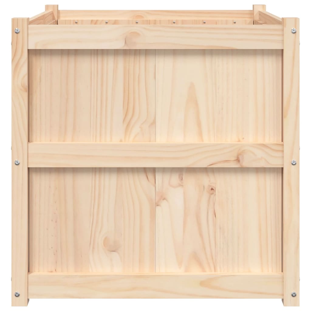 Jardinera De Madera Maciza De Pino 70x70x70 Cm_5