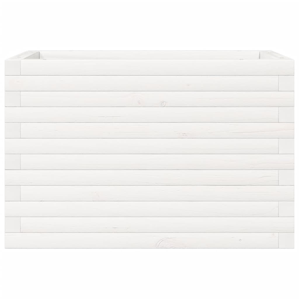 Jardinera De Madera Maciza De Pino Blanco 70x40x45,5 Cm_4
