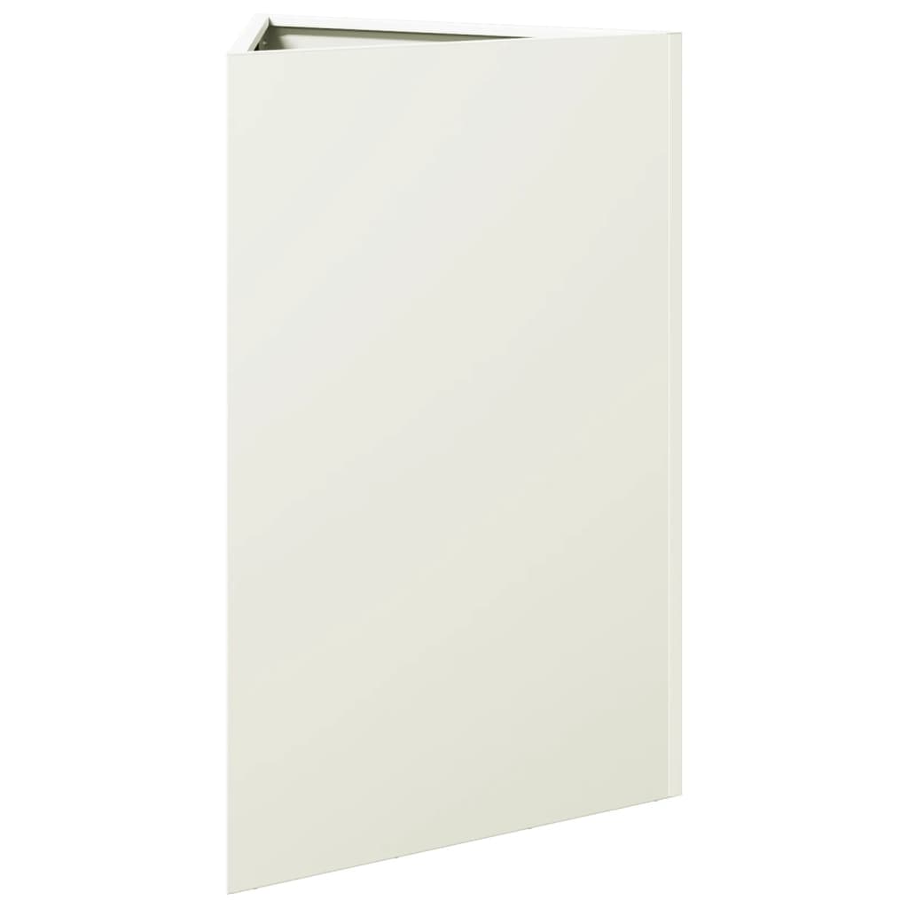 Jardinera Triangular Acero Blanco 50x43x75 Cm_3