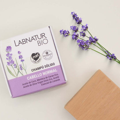 Champú Sólido para Cabello Normal Labnatur 75 g | Coco y Lavanda | Hidratación, Suavidad y Brillo | Vegano_3