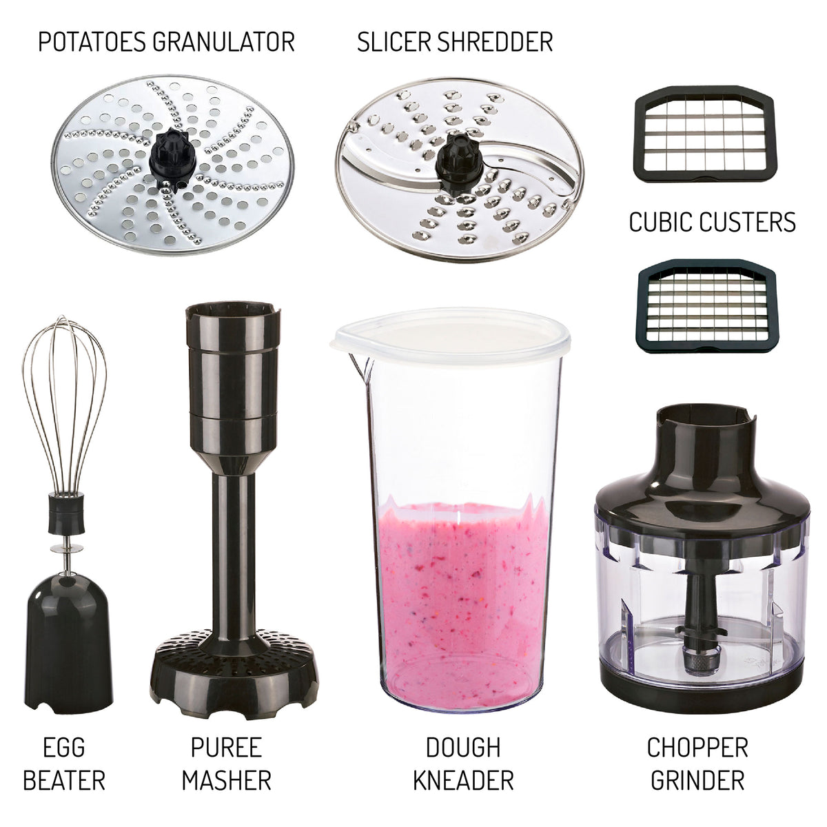 Batidora De Mano Procesador De Alimentos Cocina, Batidora, Picadora, Regulador Velocidad, Turbo Camry Cr4623 1600w_5