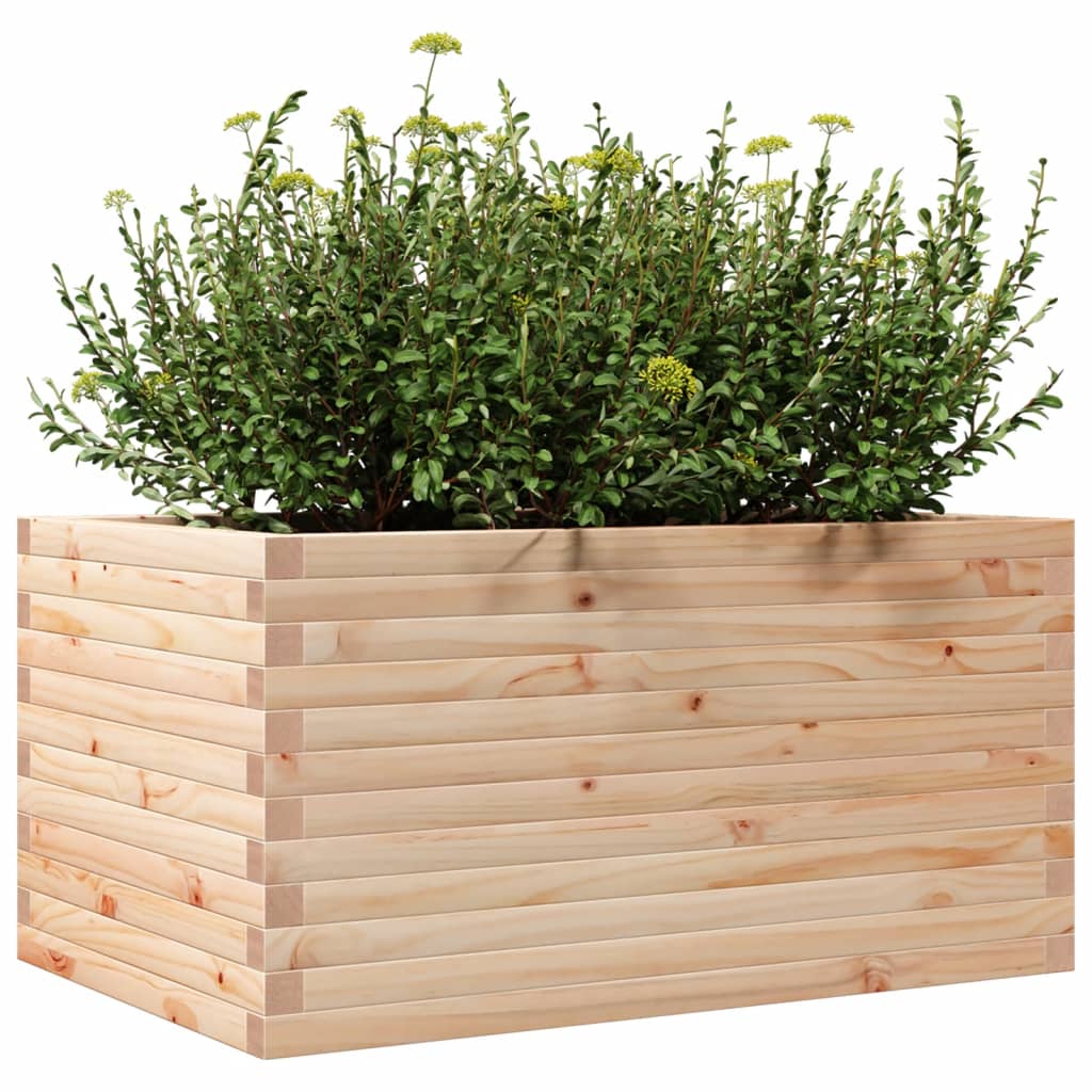 Jardinera De Madera Maciza De Pino 90x60x45,5 Cm_3