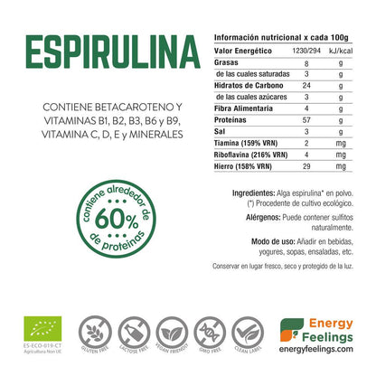 Espirulina en polvo ECO Energy Feelings 1 kg