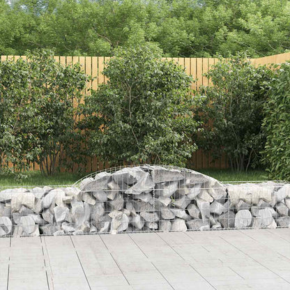 Cestas De Gaviones 2 Uds Forma De Arco Hierro 300x50x40/60 Cm_1