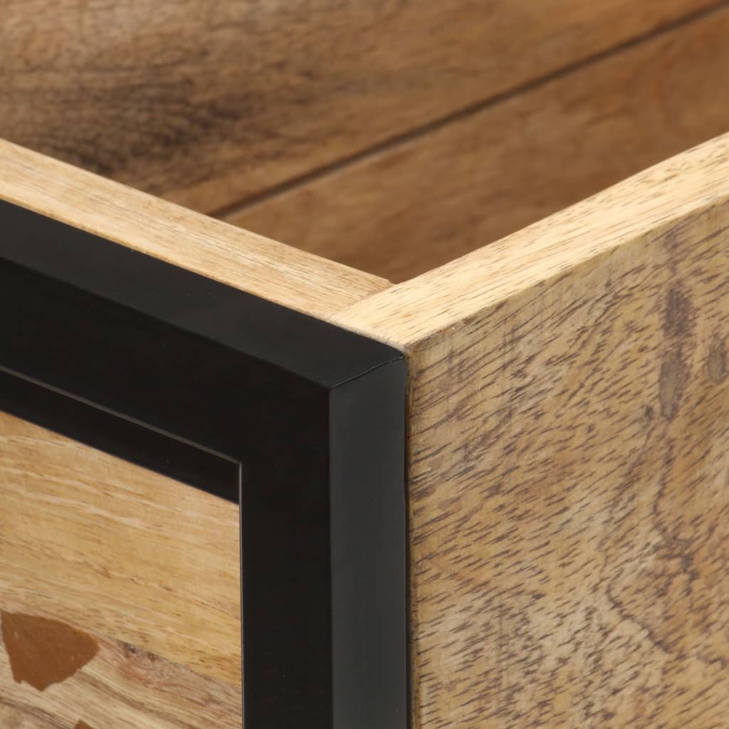 Jardinera De Madera De Mango Rugosa 90x20x68 Cm_3