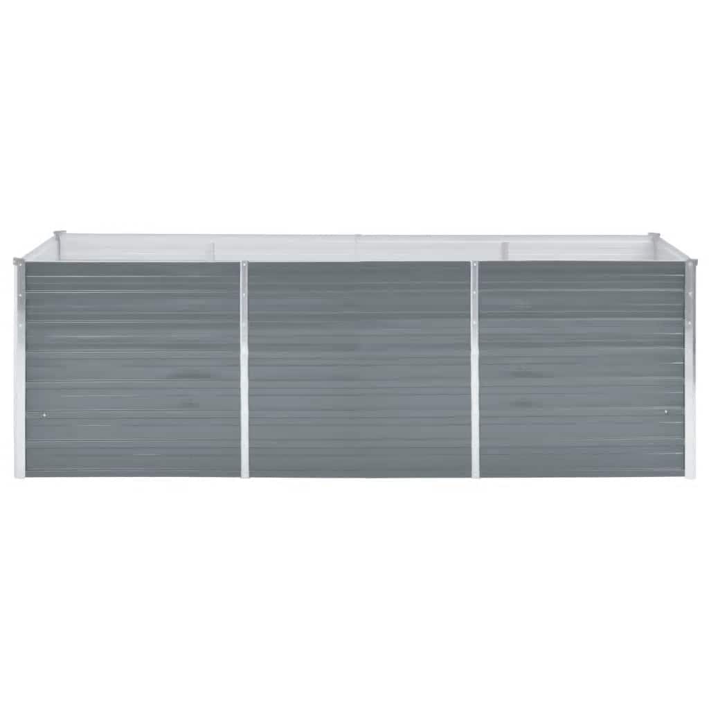 Arriate De Jardín De Acero Galvanizado Gris 240x80x77 Cm_2