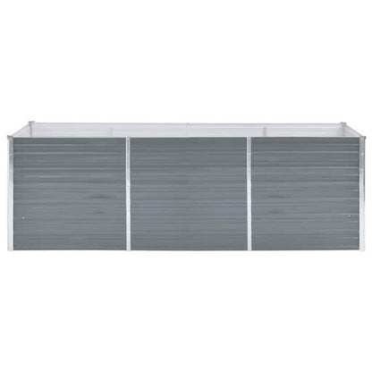 Arriate De Jardín De Acero Galvanizado Gris 240x80x77 Cm_2