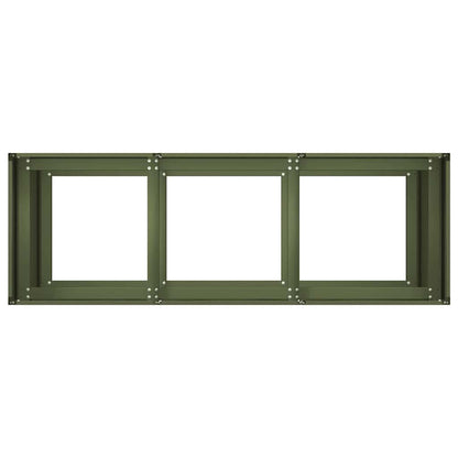 Jardinera De Acero Laminado En Frío Verde Oliva 120x40x80 Cm_4
