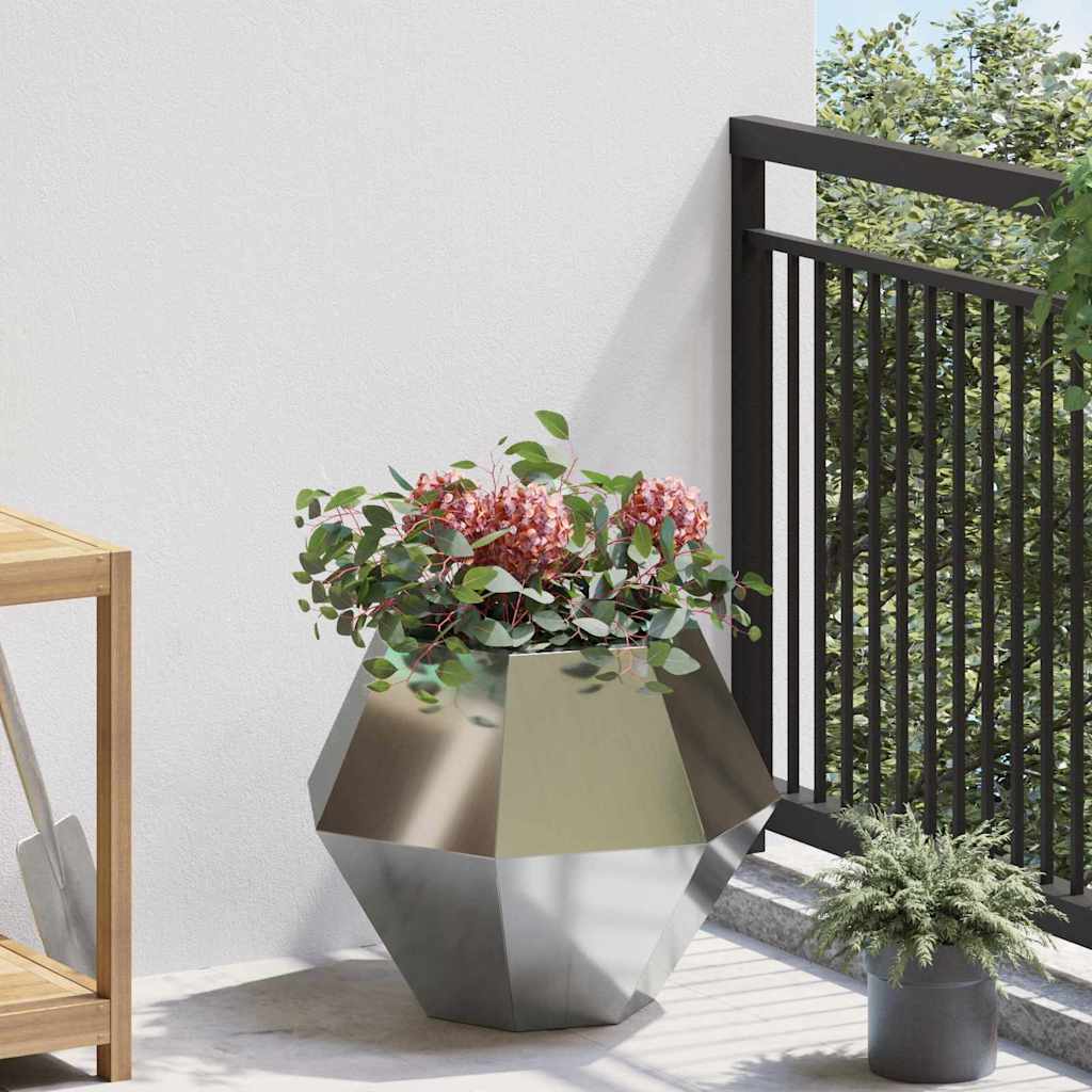 Jardinera Plateado 50 X 50 X 40 Cm Acero Galvanizado_3